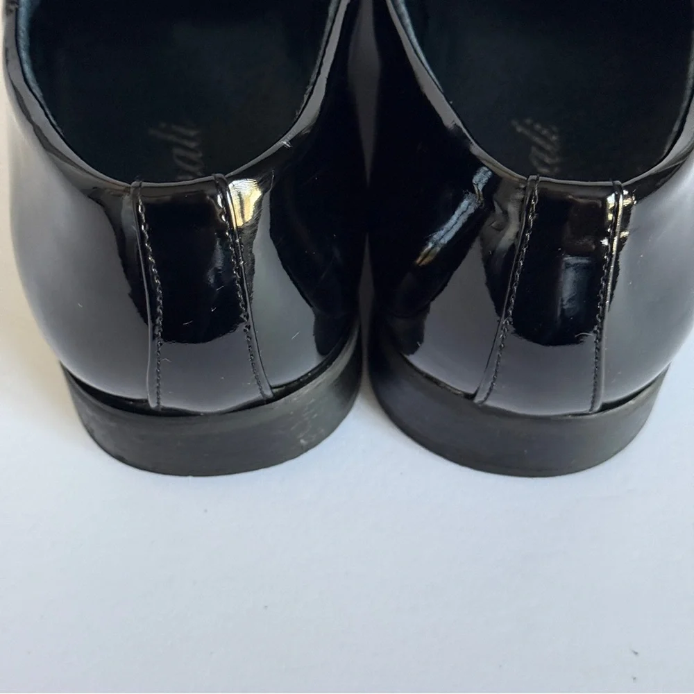 Amali Men’s Silver Fishnet Tuxedo Oxford Dress Shoe Black Patent Cap Toe Size 9. - Picture 9 of 13